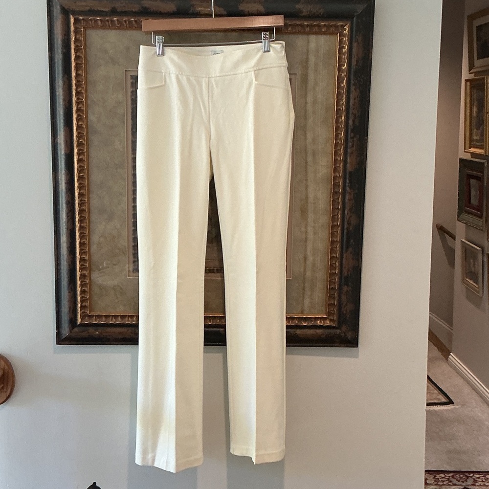 Cache Vintage Off White Pants w/ Back Pockets